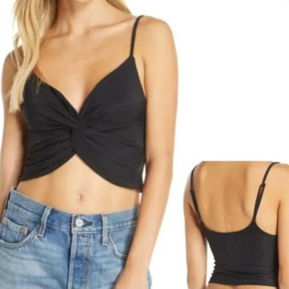Free People Call It Crop Black Cami Tank - New size Medium - Picture 1 of 3